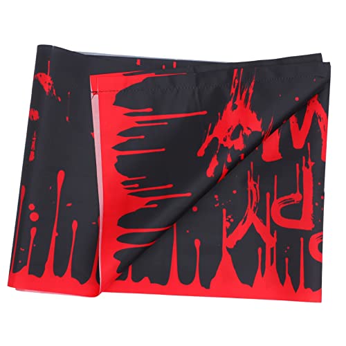 Cabilock 3 STK Halloween-Tischläufer Skelett Maske gruseliges Tuch Tür Party Halloween tischdecke Halloween Table Cloth Handabdruck tischdecke Spukhaus Tischdecke Oxford-Stoff Black von Cabilock