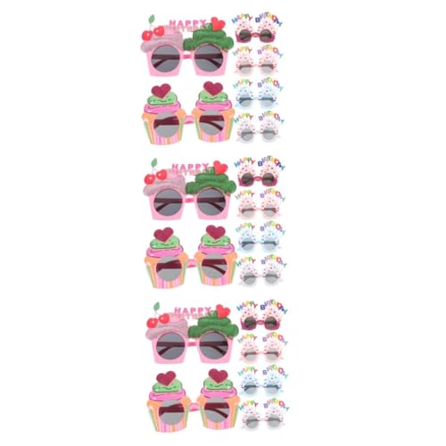 Cabilock 3 Sätze Party Kind Lustig Lustige Kinder Sonnenbrille Party Modische Sonnenbrille Kinder Geburtstags Party Kerze Schönes Design 6 Stück * 3 von Cabilock