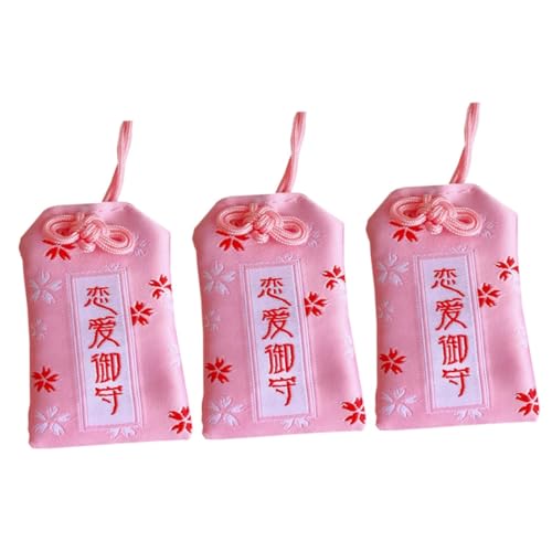 Cabilock 3 Stück Japanischer Omamori Anhänger Japanischer Segensbeutel Japanisches Omamori Für Gesundheit Japanischer Stil Segensbeutel Omamori Anhänger Für Glück von Cabilock