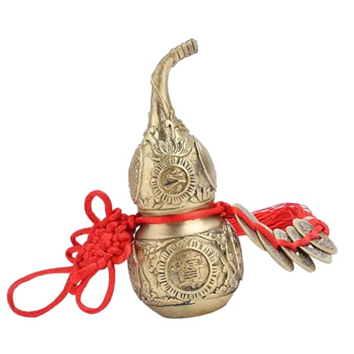 Cabilock 3 Stück Kupferkürbis Ornamente Glücksmünzen Charms Künstlicher Bonsai Baum Pechbringer Schildkröte Schlüsselanhänger Crunch Müsli Erfolgsfigur Drachendekor von Cabilock