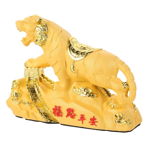 Cabilock 3 Stück Tiger Ornamente Schreibtisch Schmuckstücke 2022 Chinesisches Maskottchen Chinesisches Glückstierkreiszeichen Jahr 2022 Tierkreiszeichenstatue Japanisches von Cabilock