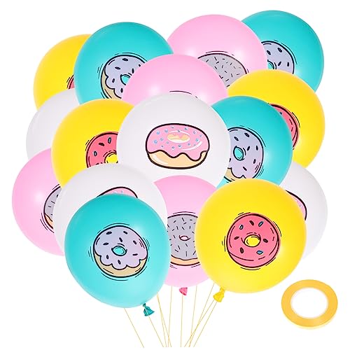 Cabilock 32st Donut-latexgas Hochzeitsdeko Dekorative Luftballons Zum Geburtstag Donut-latexballons Geburtstag Luftballons Donut-geburtstagsparty-zubehör Donut-ballons Partyballons Emulsion von Cabilock