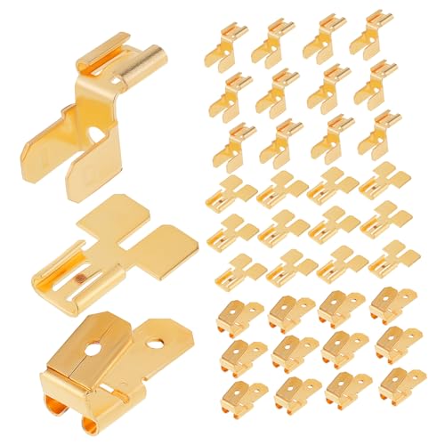 Cabilock 36 Stück Flachstecker Drahtcrimps Verdrahtungscrimpen Elektrisches Abnehmbares Kit Klemmen Flachstecker Drähte Crimp Drahtverbinder Flachstecker Kupfer Golden Cabilock 36 Stück Flachstecker Drahtcrimps Verdrahtungscrimpen Elektrisches Abnehmbares Kit Klemmen Flachstecker Drähte Crimp Drahtverbinder Flachstecker Kupfer Golden von Cabilock