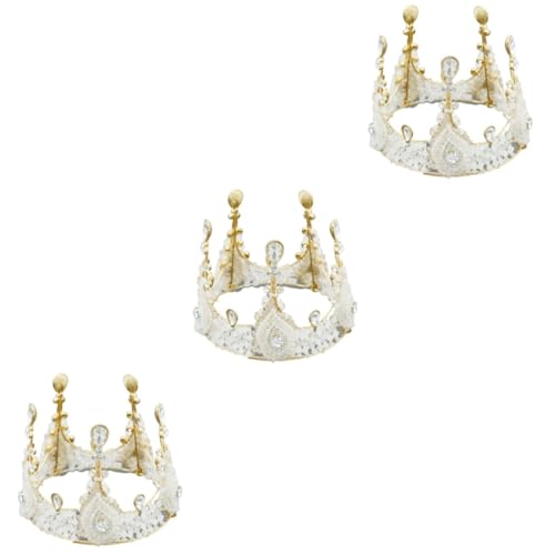 Cabilock 3St Kronenkuchendekorationen Brautkrone Tortenaufleger für die Hochzeit Fee Kuchendekorationen frauengeschenk women caketopper 1 Hochzeitstorte-Ornament Tiara-Kuchendekoration von Cabilock