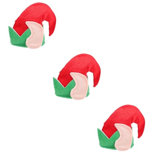 Cabilock 3St Weihnachtselfenmütze Weihnachtselfe Kostüm für Jungen Partyhüte für Erwachsene elf kostüm hut Urlaubshut weihnachtsdeko weihnachts party Elfenhüte Weihnachtsmützen Plüschstoff von Cabilock