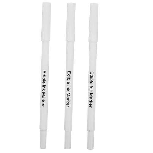 Cabilock 3st Backen Pigmentierung Stift Zinn Marker Für Kuchenmalerei Lebensmittelstift Essbare Backmarker Essbarer Tintenmarker Stifte Zum Dekorieren Von Gebäck Dielektrikum Weiß Plastik von Cabilock