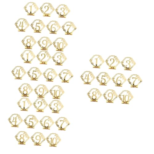 Cabilock 4 Sätze Tischreservierte Schilder Bankett Tischschilder Event Mittelstücke Tischdekoration Golddekoration Haushalt Hochzeit Hochzeitstischkarte Acryl 10 Stück * 4 von Cabilock