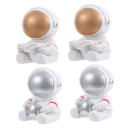 Cabilock 4 Stück Astronauten Mondlampe Schreibtischspielzeug Astronautenfigur Kinderspielzeug Tischdekoration Spielzeug Astronautenstatue Kinderspielzeug Astronautenornament von Cabilock