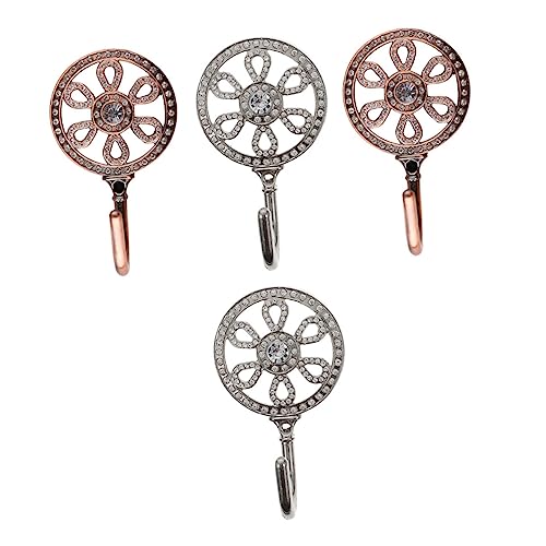 Cabilock 4 Stück Blumenhaken Aufhänger Vorhanghalter Aus Bronze Boho Deckenvorhanghaken Im Freien Perlen Gardinenstange Halter Vorhang-raffhalterhaken Raffhalter Für Gardinen Zinklegierung von Cabilock