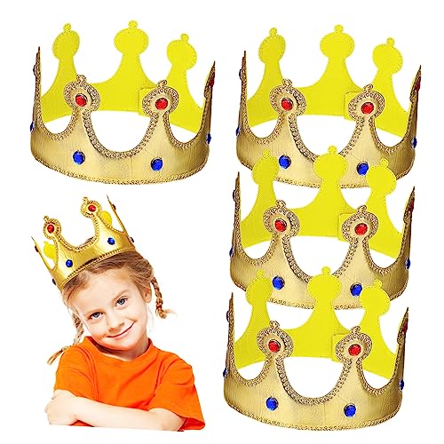 Cabilock 4 Stücke Geburtstag Party Hüte Für Kinder Gold Crown Party Hut Set Dekorative Geburtstag Feier Requisiten von Cabilock