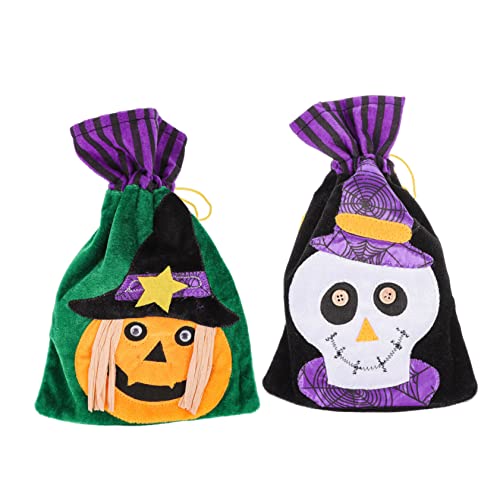 Cabilock 4 Stück Halloween Kordelzugbeutel Geister Aufbewahrungsbeutel Süßigkeitentüten Für Halloween Festival Goodie Bags Halloween Taschen Für Tragetaschen Für Kinder Süßigkeiten von Cabilock