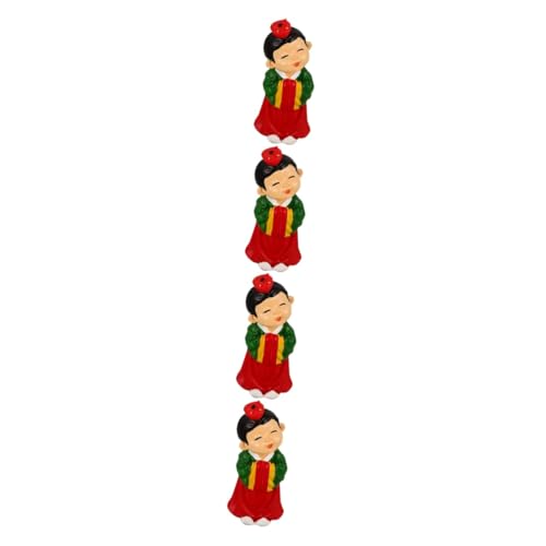 Cabilock 4 Stück Koreanische Kleidung Puppenornamente Koreanische Hanbok Figurenpuppe Koreanische Stilpuppe Koreanische Hanbok Cartoon Hanbok Puppen Hanbok Puppendekoration von Cabilock