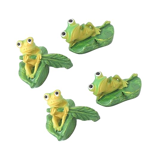 Cabilock Harz Handwerk Ornament Set 4 Stücke Moos Landschaft Decor Frosch Für Und Mädchen Decor Zufällig Stil von Cabilock