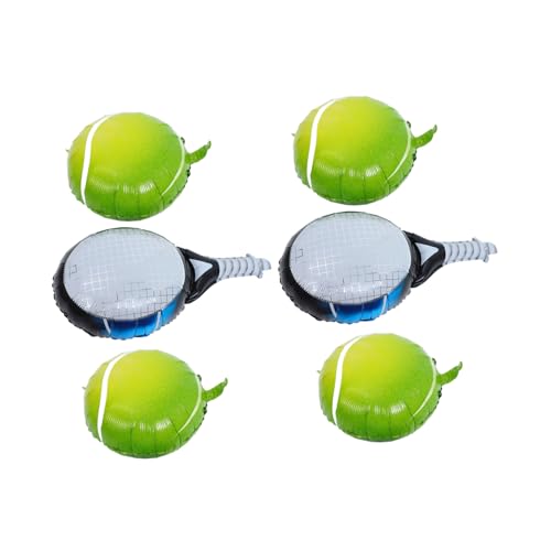 Cabilock 4 Stück Sport Themenballons Tennis Geburtstagsballons Tennisballon Tennisball Ballons Tennis Geburtstagsdekorationen Tennisball Folienballons Tennis Förmige Ballons von Cabilock