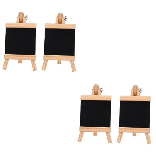 Cabilock 4 Stück Tafel Whiteboard-staffelei Desktop-nachrichtenbrett Message-board-ornament Multifunktionales Messageboard-schild Nachricht Zubehör Nachrichtenversorgung Black Holz von Cabilock