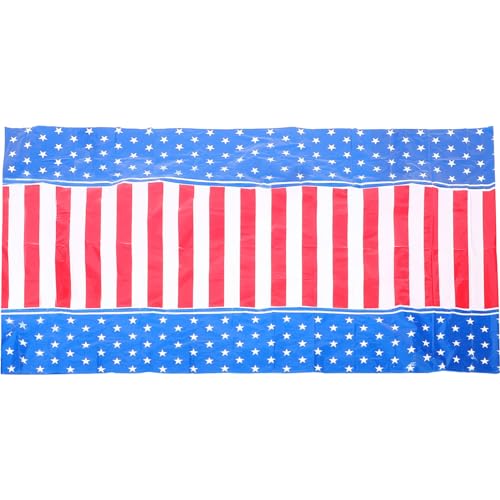 Cabilock 4. Juli Tischdecke Rechteckig Patriotische Tischdecke Unabhängigkeitstag Gedenktag Amerikanische Flagge Usa Gestreift Tischdecke Für Party Picknick Abendessen 108 X 54 cm von Cabilock