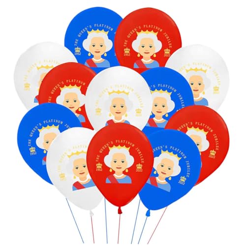 Cabilock 40 Stk Ballon Der Britischen Königin Partyballon Party Feier Luftballons Bedruckte Latexballons Platinverzierungen 2022 Luftballons Großbritannien Ballon-ornamente Emulsion von Cabilock