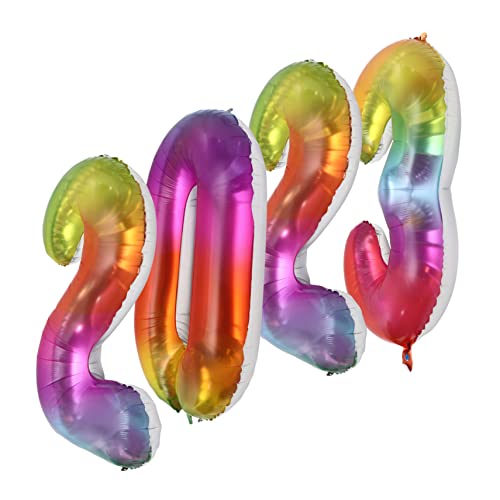 Cabilock 5 Sätze 2023 Aluminiumfolienballon Zahlenballons wand polsterung Selbstverschließender Ballon metallische Luftballons 2022 weihnachtsdeko Ballon-Requisite Partyballon von Cabilock