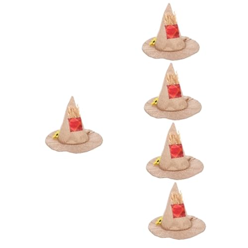 Cabilock 5 Stück Jutehut Kleiner Hexenhut Hexenhut Ornament Halloween Hut Halloween Hexenhut Schwarzer Hexenhut Halloween Hexendekoration Partyhüte Für Kinder Mini Hexenhut von Cabilock