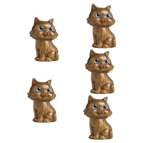 Cabilock 5 Stück Ornamente Schreibtisch Spielzeug Kaninchen Käfig Miniaturen Auto Ornament Mini Katze Ornament Desktop Ornament Spielzeug Tee Haustier Ornament Für Büro von Cabilock