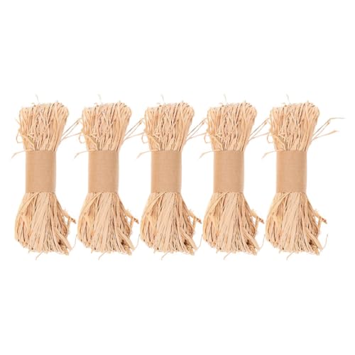 Cabilock 5 Stück natürliches Bastband – Baststroh für Floristensträuße, Dekoration, Bastelband – Schachtelfüller, Blumenverpackung, Weihnachten, Geburtstag Cabilock 5 Stück natürliches Bastband – Baststroh für Floristensträuße, Dekoration, Bastelband – Schachtelfüller, Blumenverpackung, Weihnachten, Geburtstag von Cabilock