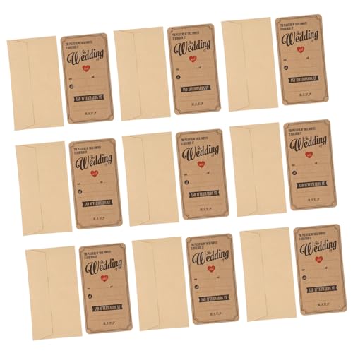 Cabilock 50 Stück 1 Set Kraftpapier Grußkarten Geldbörsen Tascheneinladungen Dankesboxen Hochzeitseinladungs Sets Leere Umschläge Briefpapierherstellungskarten von Cabilock