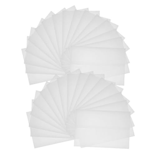 Cabilock 50 Stück Hochzeitseinladungs Geschenkpapier Kraftpapier Umschlag Durchscheinendes Pergamentpapier Blanko Pvc Türschilder Pergamentjacken Einladungspapier Voisen Velum von Cabilock