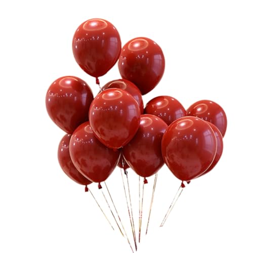 Cabilock 50 Stück Hochzeitshaus Ballon luftballons deckenverkleidung balloons feierstahl valentienstag ballongas Hochzeitsballons Ballon-Latex Partyballons Latexballons Jubiläumsballons rot von Cabilock