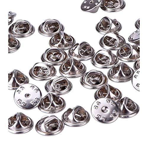 Cabilock 50 Stück Krawatte Tacks Pin Zurück Pin-rückseiten Sicherheit Pin Brosche Pin-Backs-verriegelung Butterfly-Kupplung Stiftrückseiten Blank Pins Kupplung Pin-rücken Metall Damen Leer von Cabilock