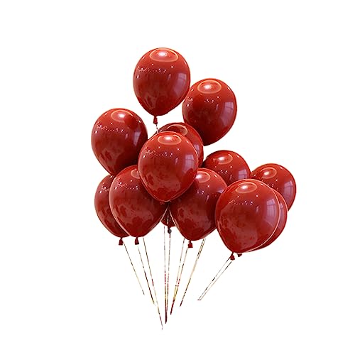 Cabilock 50 Stück Partyballons Hochzeitsdekorationen Hochzeitsfeierdekorationen Hochzeitsballons Jubiläumsballons Hochzeitshausballon Kreative Luftballons Rote Luftballons von Cabilock