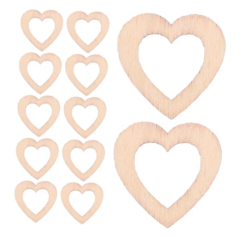 Cabilock 500 Stück Hohlherz Holzscheiben für Diy Projekte Basteln und Partydekorationen Natürliche Holzverzierungen für Boxen und Cabilock 500 Stück Hohlherz Holzscheiben für Diy Projekte Basteln und Partydekorationen Natürliche Holzverzierungen für Boxen und von Cabilock