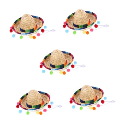 Cabilock 5St kleiner Hut Mexiko Partyhut hawaiianischer Cosplay-Hut Sombrero-Stirnbandhut karnevals kappe karnevalsmütze Mexikanisches Partyzubehör Mexikanische Geburtstagsmütze Polyester von Cabilock