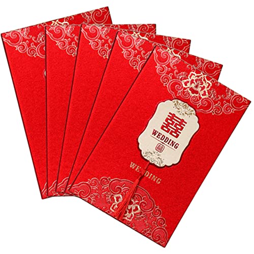 Cabilock 5 Stücke Romantische Einladungskarten Chinesischen Stil Hochzeitskarten Quaste Elegante Und Modische Hochzeitseinladungen von Cabilock