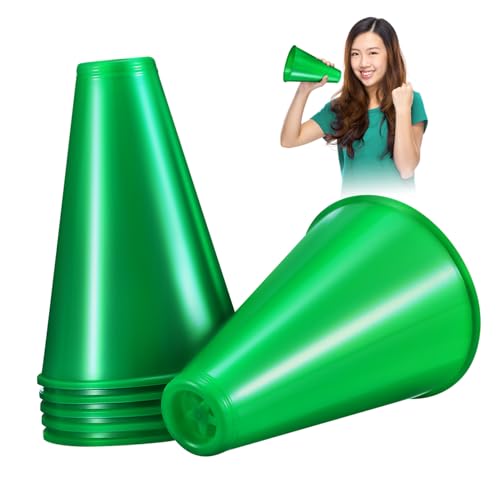 Cabilock 6 STK Event triffier Party Sachen aussenlautsprecher volumni jubeln Prost Megaphone Megaphon-Lautsprecher Spielzubehör für Fans Party-Horn Jubel-Megafon-Dekorationen Plastik Green von Cabilock