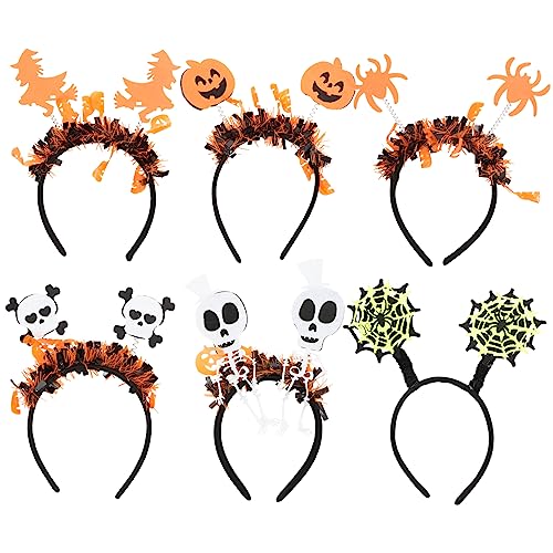 Cabilock 6 Stück Haarbänder Cosplay Stirnband Cosplay Kostüm Halloween Haarband Stirnbänder Für Frauen Halloween Kopfbedeckung Halloween Kostüm Halloween Haarband Kopfband Cosplay von Cabilock