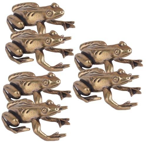 Cabilock 6 Stück Messing Frosch Auto Dekoration Frosch Garten Dekoration Mehrzweck Tee Haustier Frosch Rasen Ornamente Frosch Dekoration Ästhetische Selbstklebende Treppenpolster von Cabilock