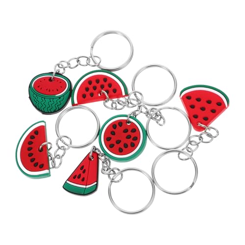 Cabilock 6St Schlüsselanhänger Autoschlüssel Anhänger Wassermelonen-Handtaschenanhänger Autoschlüsselhalter hochzeit dekoration entzückender Anhänger Wassermelonen-Anhänger-Charms PVC rot von Cabilock