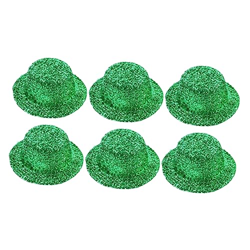 Cabilock 6St handgefertigter Zylinder Partyhüte für Kopfbedeckung ausgefallene Hüte grüne Blatthüte Kappen kapuzenpullover kopfhoerer DIY-Tops-Hüte st. Patricks Day Hut Filzhut Green von Cabilock