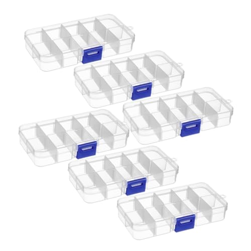 Cabilock 6er-box Transparente Organisator Für Nähzubehör Kleinteile-organizer Kleine Aus Kunststoff Hobby-aufbewahrungsbehälter Pp von Cabilock