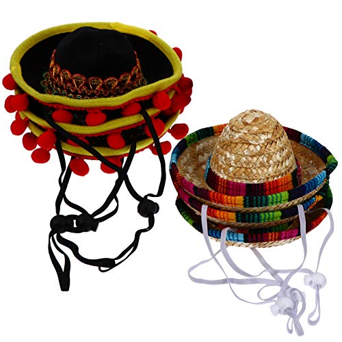 Cabilock 6st Mexikanischer Hut Mini-strohhut Mini-zylinder Partyhüte Für Erwachsene Fiesta-strohhüte Fiesta-party-sombrero-hüte Sonnenstrohhut Damen Hüte Mini-top-strohhut Polyester von Cabilock