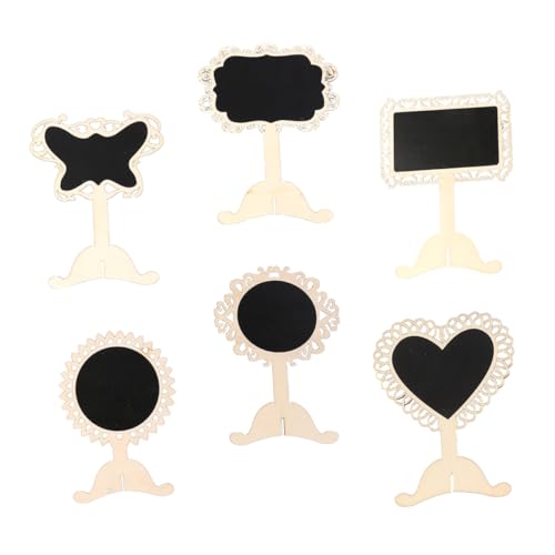 Cabilock 6st Mini-tafel Tafel-buffet-schild Tafel Für Tafeldekor Leeres Tafelzeichen Mini Tafel Staffelei Tafel Message Board Kindertafel Kinder Staffelei Kindertisch Zypresse Black von Cabilock