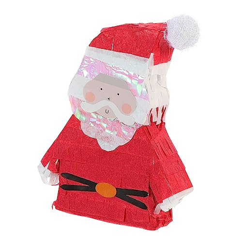 Cabilock 6st Weihnachtspinata Mexikanische Außendekoration Weihnachtsrequisiten Weihnachtsgeschenk Piñata- Gefülltes Spielzeug Weihnachtsmann-pinata Für Kinder Sankt-piñata Rot Papier von Cabilock