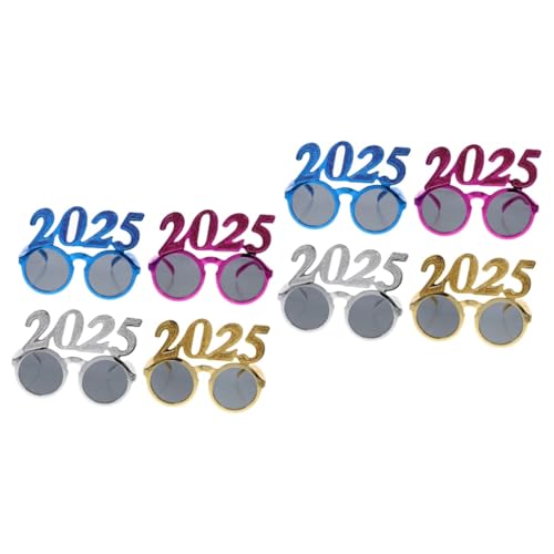 Cabilock 8 Stk 2025 Brille Neujahrszahl-brillen Partyzubehör Für Silvester 2025 Partybrillen Für Das Neue Jahr Neuheit Sonnenbrille Neujahrsbrille 2025 Abschlussbrille 2025 Weihnachtsbrille von Cabilock