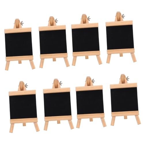 Cabilock 8 Stk Tafel Multifunktionales Messageboard-schild Message-board-ornament Desktop-nachrichtenbrett Whiteboard-staffelei Nachrichtenversorgung Nachricht Zubehör Black Holz von Cabilock