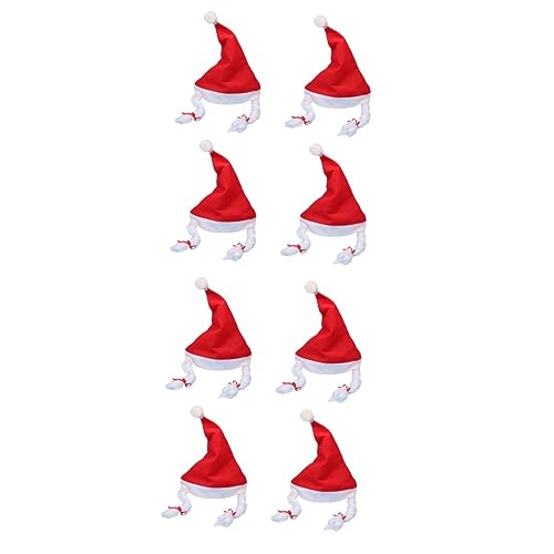 Cabilock 8 Stk Weihnachtskopfschmuck weihnachts party weihnachtsbekleidung Weihnachtsfeier Mütze klassischer weihnachtshut Weihnachtsmützen Weihnachtsmann-Kostüm Hüte Weihnachtsmannmütze von Cabilock