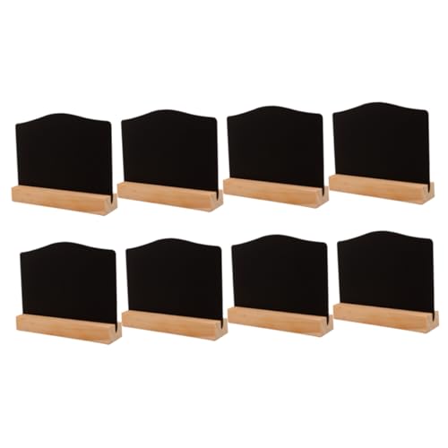 Cabilock 8St write board hochzeitsdeko tablet bei tavlit schwartenbrett Kreidetafel Schild abwischbares Zeichenbrett Tafeln aus Holz kleine Tafelzeichen Tischkarten aus Holz hölzern Black von Cabilock