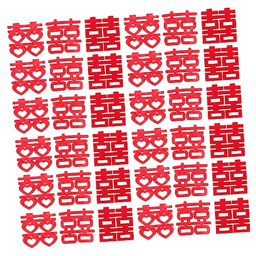 Cabilock 90 Stück Mini Handwurf Hochzeits Xi Konfetti Hochzeitsfenster Aufkleber Aufkleber Valentinstag Tischkonfetti Hochzeit Schmücken Hochzeitsbettwäsche Hochzeitstür Roter von Cabilock