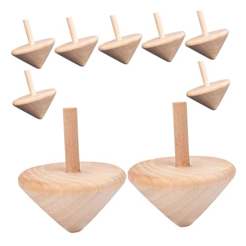 Cabilock 9st Kreiselspielzeug Aus Holz Elektronisches Handperlendekoration Nachfüllpackungen Für Säuglingsspielzeug Handspielzeug Holzspielzeug Kindertopf Beige Hölzern von Cabilock