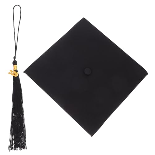 Cabilock Abiturmütze Abgestufte Stirnbänder Liefert Stirnbänder Zubehör Abschlusskappen Quastenkappen Graduierungskappen Partyhüte, Abschlusskappen Abschlusskappen Polyester Black von Cabilock