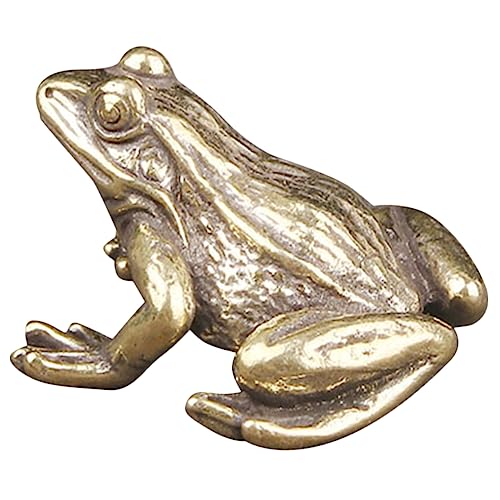 Cabilock Antike Froschfiguren Tischschmuck Frosch Teehaustier Goldenes Messing Kreatives Messingornament von Cabilock